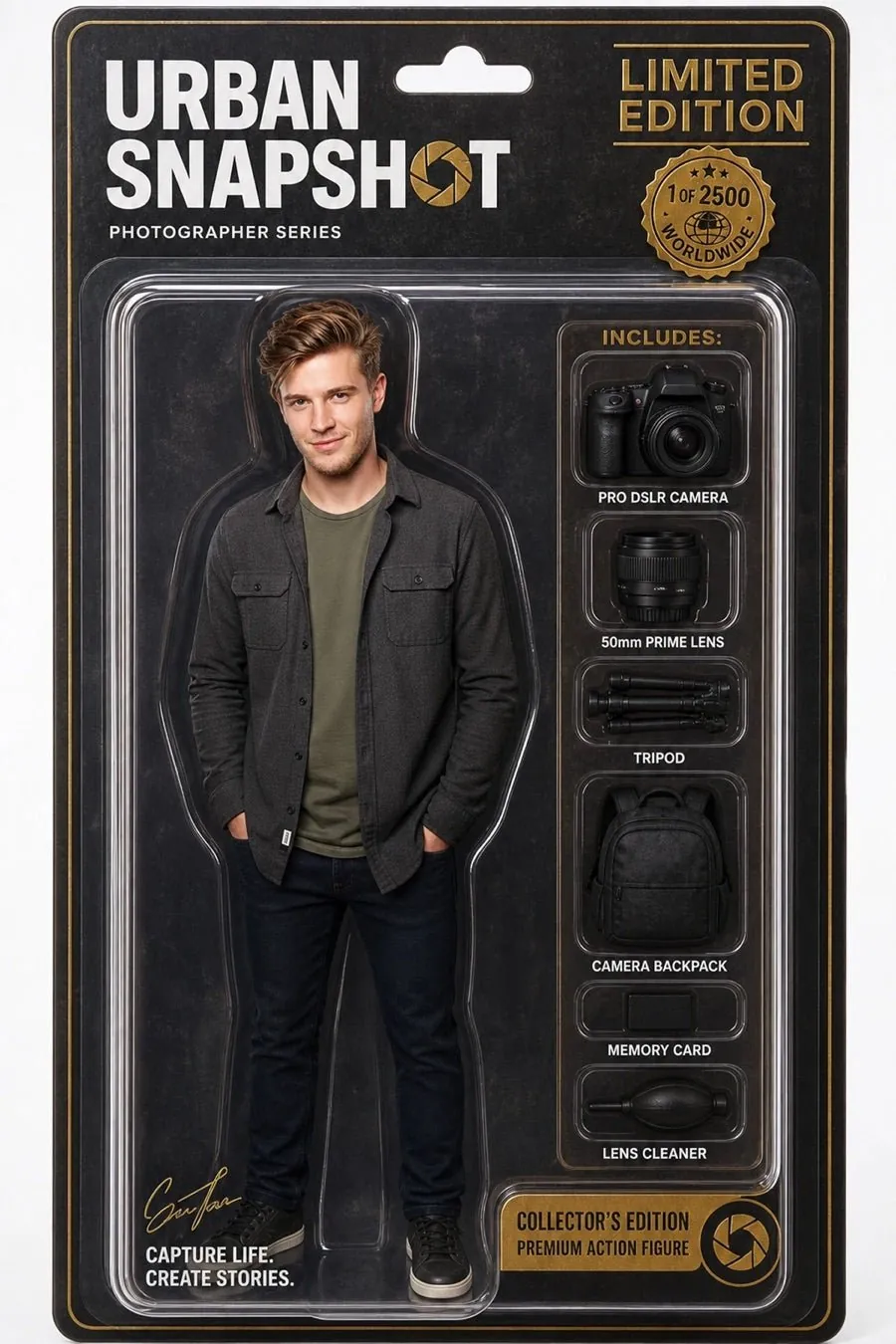 Actionfigur-Look (KI-Bild)